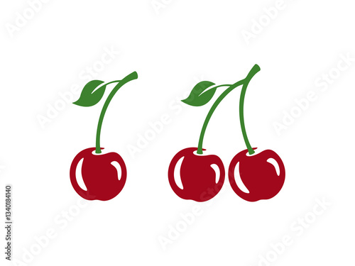 Cherry icon symbol vector ilustration isolated on white background 