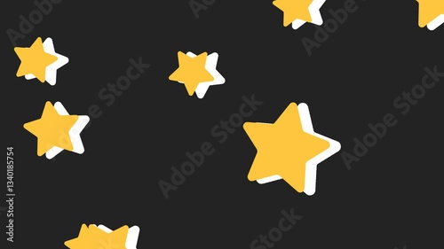 Cute Star Rotating Yellow Background Transparent