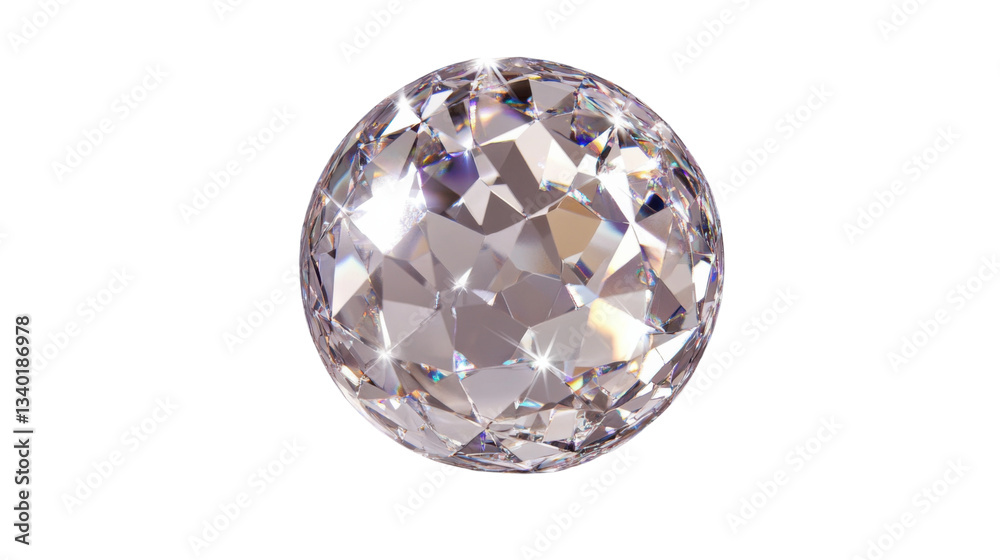 Sparkling round cut diamond on transparent background Sparkling round cut diamond on transparent background