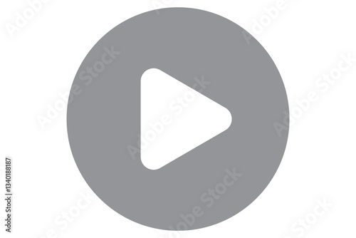 Play button icon. Black Play button icon on white background. Vector illustration