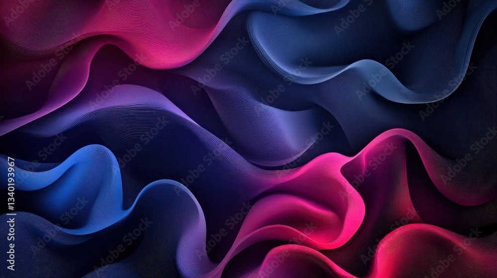 Fototapeta premium Abstract Swirling Fluid Artwork Composed of Bold Colors and Lines