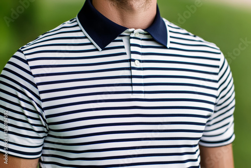 Modern moisture wicking polo shirt makes great impression, and he feels confident