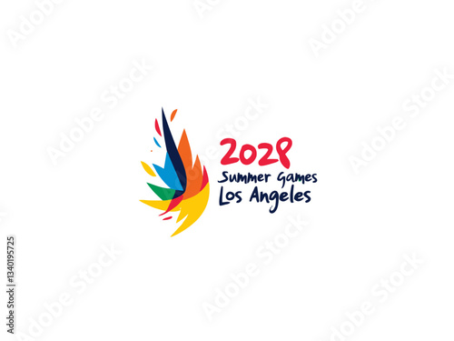 2028 Summer Games Los Angeles logo minimalist 