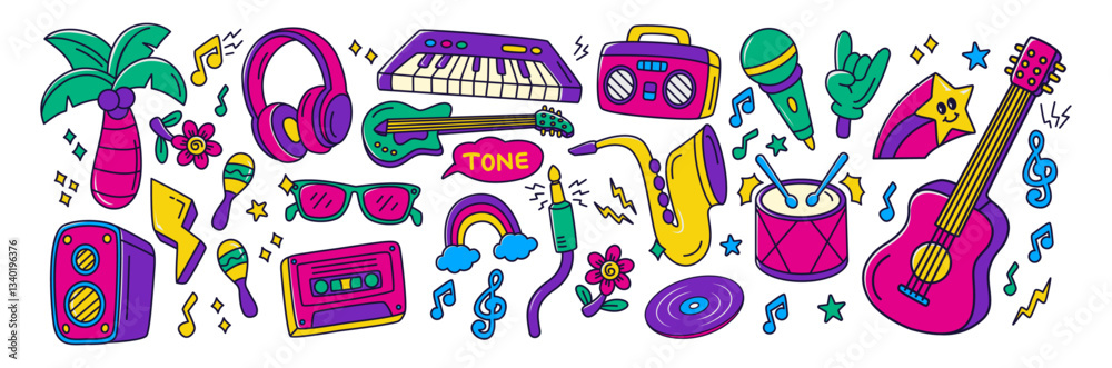 Set of Music Fest Elements Set of Music Fest Elements