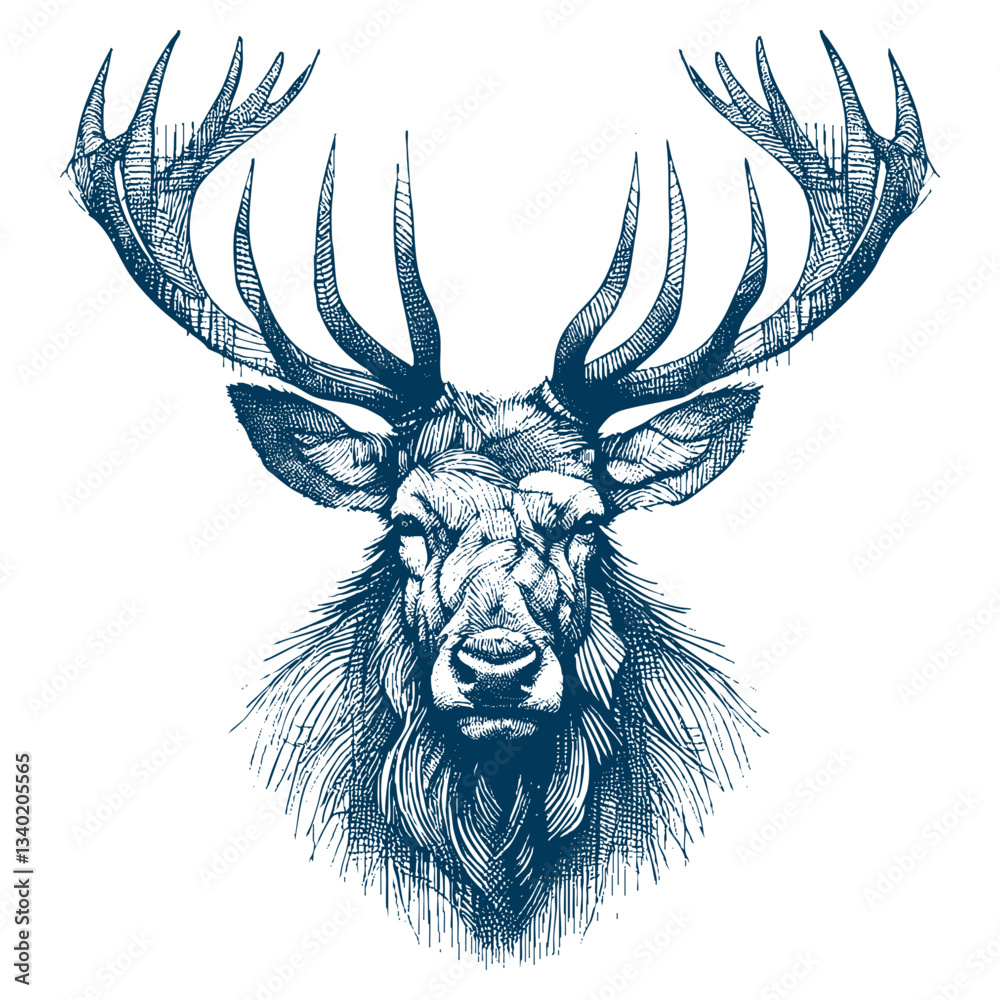 Obraz premium elk vector illustration