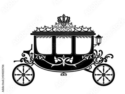vintage carriage vector illustration