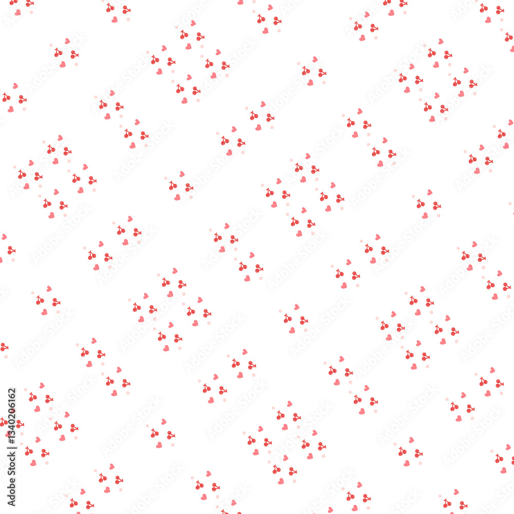 A seamless red heart pattern illustration creates a festive holiday wallpaper A seamless red heart pattern illustration creates a festive holiday wallpaper