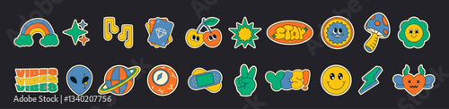 Set of Y2K Sticker Elements
