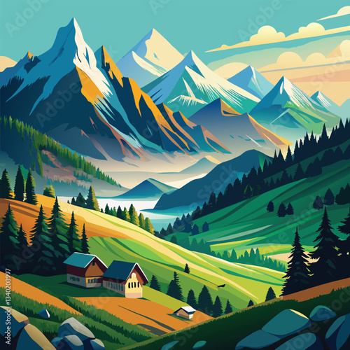 landscape in the mountains