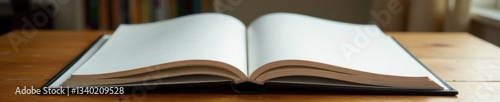 Empty photo album with a single open page exposed , page, album, expose