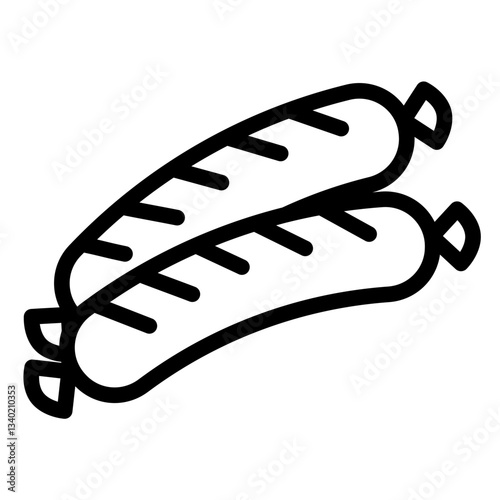 bratwurst line icon