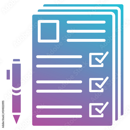 exam icon element for design