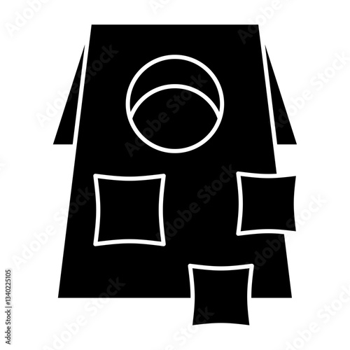 Bean Bag throw game glyph/solid icon