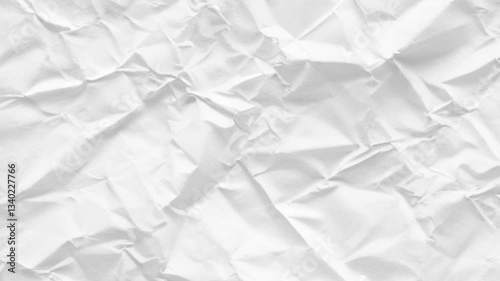 Crumpled white paper texture pattern stop motion animation background video