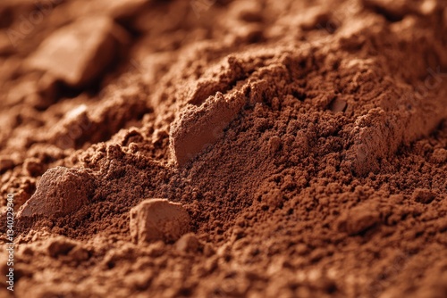 Cocoa powder texture close-up