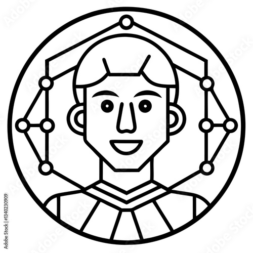 Modern Artificial Intelligence Symbols for Digital and Tech Projects

