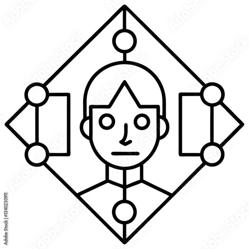 Modern Artificial Intelligence Symbols for Digital and Tech Projects

