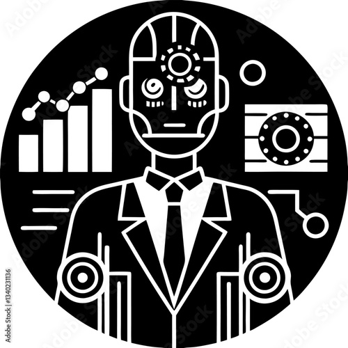 Modern Artificial Intelligence Symbols for Digital and Tech Projects
