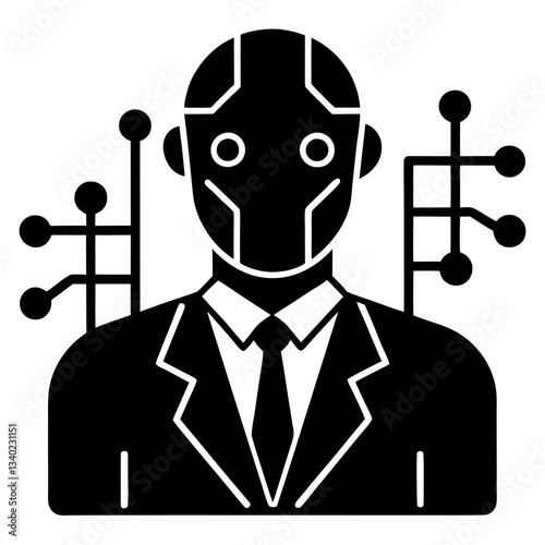 Modern Artificial Intelligence Symbols for Digital and Tech Projects
