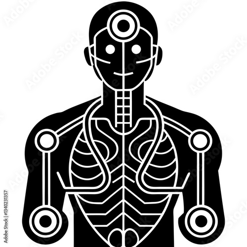 Modern Artificial Intelligence Symbols for Digital and Tech Projects
