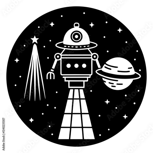 Modern Artificial Intelligence Symbols for Digital and Tech Projects
