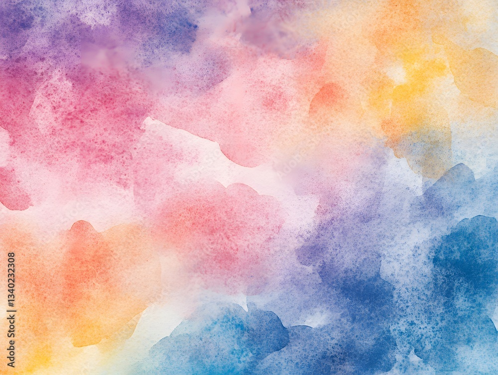 Fototapeta premium Colorful Watercolor Wash Background Texture