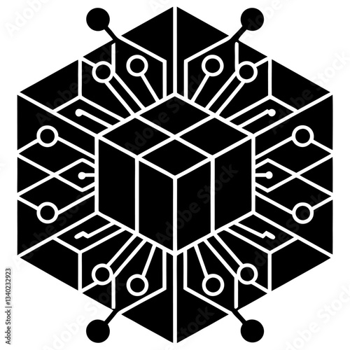 Modern Artificial Intelligence Symbols for Digital and Tech Projects
