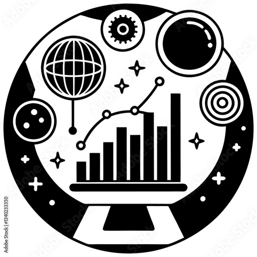 Modern Artificial Intelligence Symbols for Digital and Tech Projects
