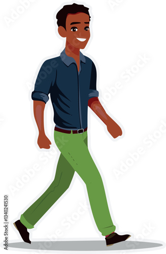 boy running on the road