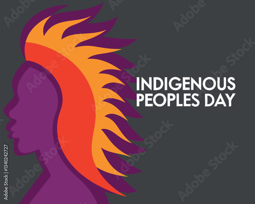 Celebrate Indigenous Peoples Day: A Vibrant Gradient Silhouette Design Honoring Native Cultures and Recognition