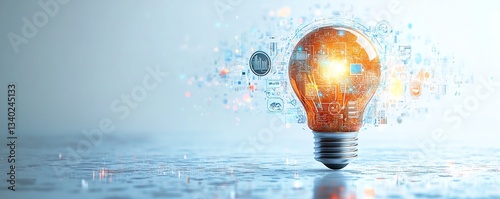 Bright idea, innovation concept