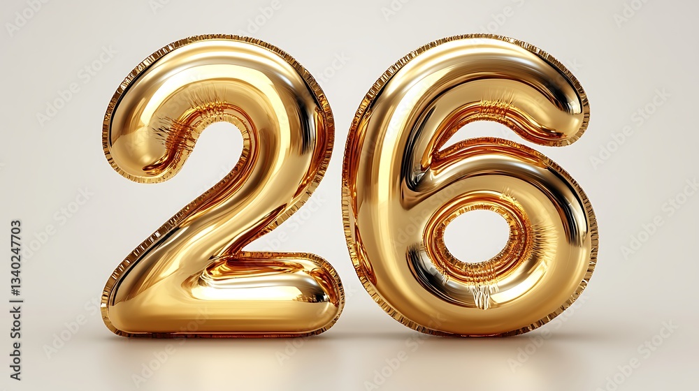 Gold balloon number twenty-six. Gold balloon number twenty-six.