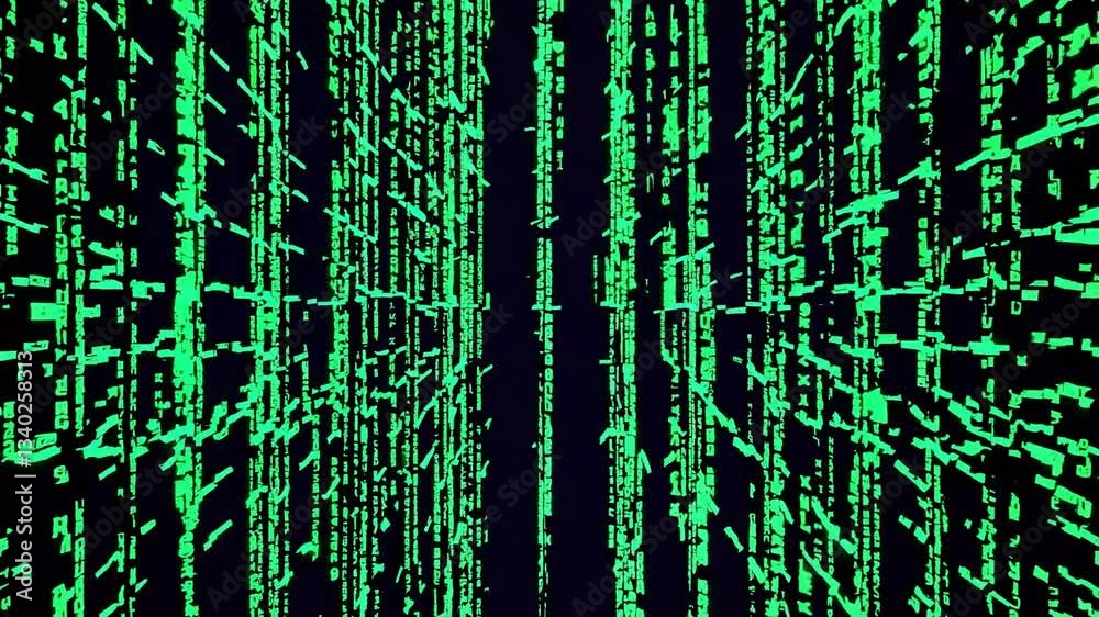 Vivid Digital Data Stream: A Luminous Array of Green Binary Codes Representing Infinite Information Flow in a High-Tech Environment Vivid Digital Data Stream: A Luminous Array of Green Binary Codes Representing Infinite Information Flow in a High-Tech Environment
