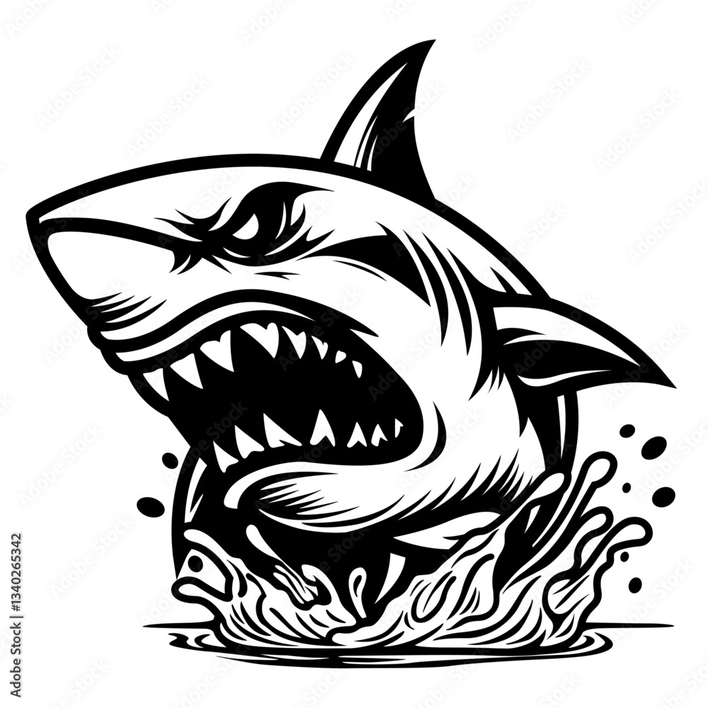 Shark | Ocean Predator | Wildlife | Marine Life | Shark Attack | Deadly Fish | Scary Shark | Killer Shark | Original Illustration | Vector and Clipart | Cutfile and Stencil Shark | Ocean Predator | Wildlife | Marine Life | Shark Attack | Deadly Fish | Scary Shark | Killer Shark | Original Illustration | Vector and Clipart | Cutfile and Stencil