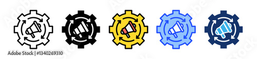 Marketing Automation Icon Set With Multiple Style Collection