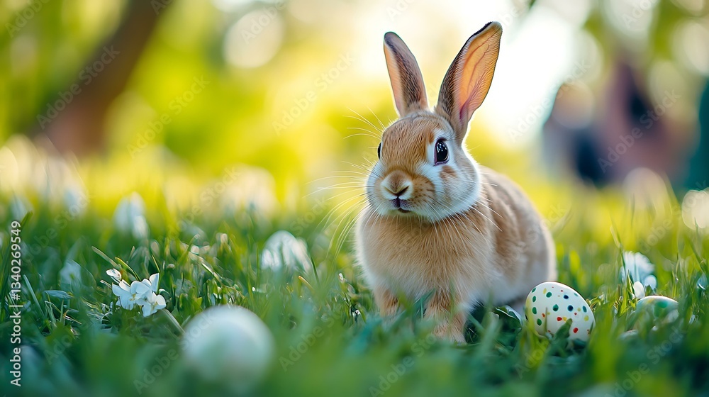 Fototapeta premium A digital entrepreneur testing Easter-themed social media posts on different platforms