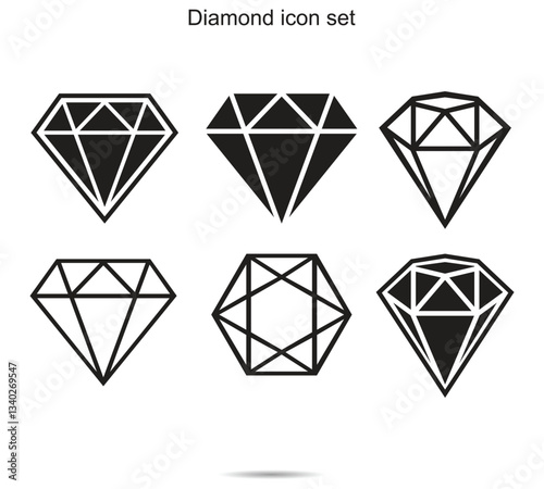 Diamond icon set