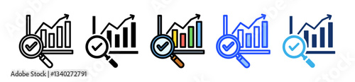 Analysis Icon Set With Multiple Style Collection
