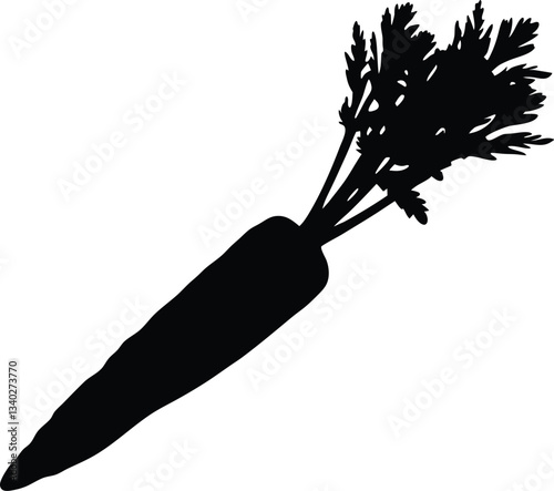 carrot silhouette vector illustration,carrot silhouette icon