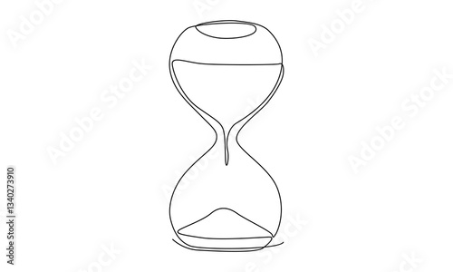 continuous line of hourglass illustration