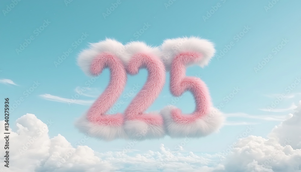 Fototapeta premium Fluffy 225 Cloud Number Sky.