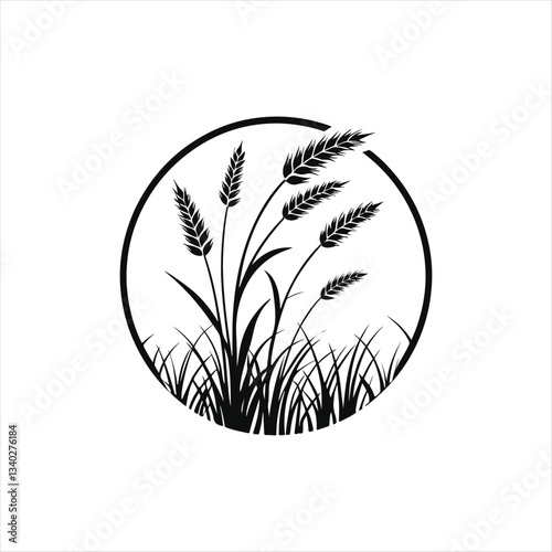 grass vector silhouette clip art illustration