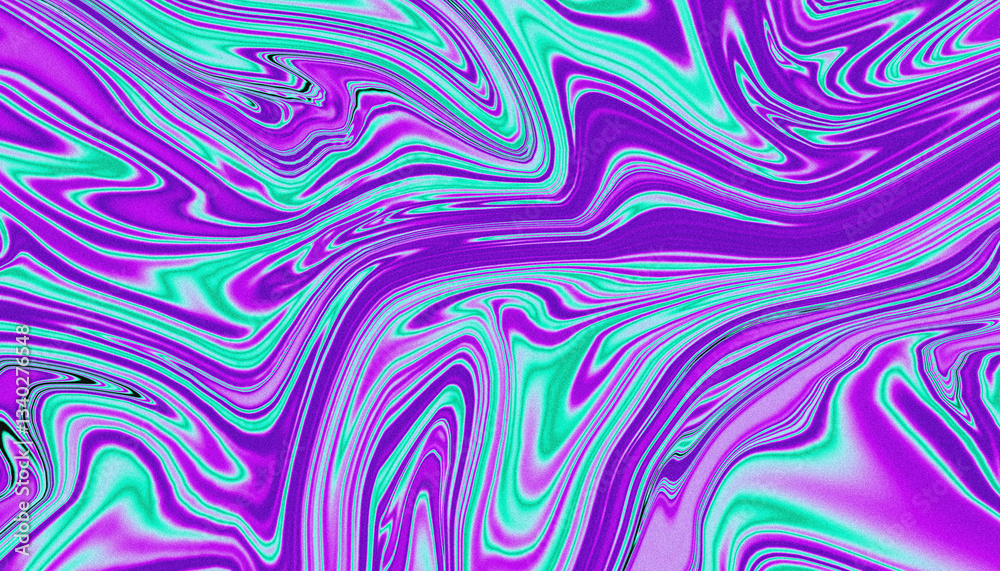 Obraz premium abstract gradient holographic iridescent background with waves