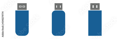 Usb drive icon. Vector usb flash drive vector icon. Usb icon set. Flash disk sign and symbol. Eps 10.