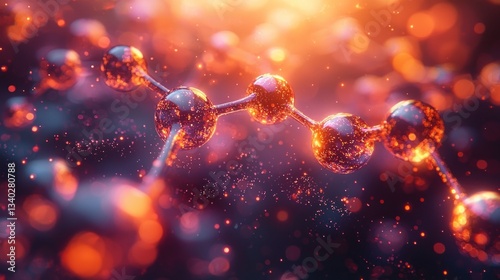 Modern Abstract Medical Background with Transparent Molecules