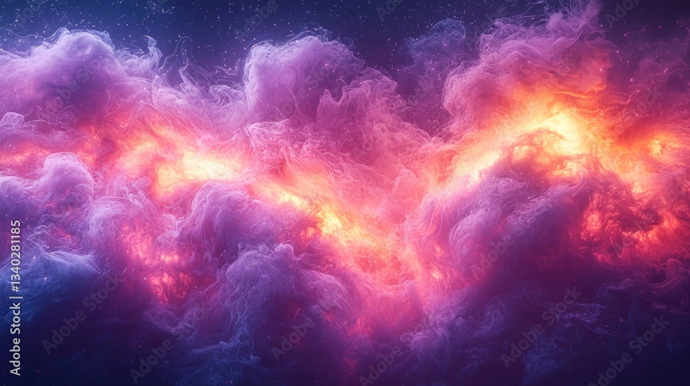 Otherworldly Glowing Smoke Patterns Forming Ethereal Landscapes Otherworldly Glowing Smoke Patterns Forming Ethereal Landscapes
