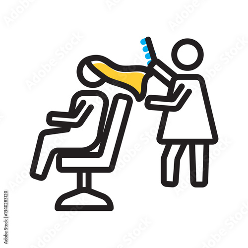 Vector multi color icon for Salon