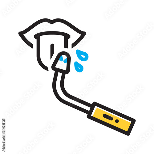 Vector multi color icon for Saliva ejector