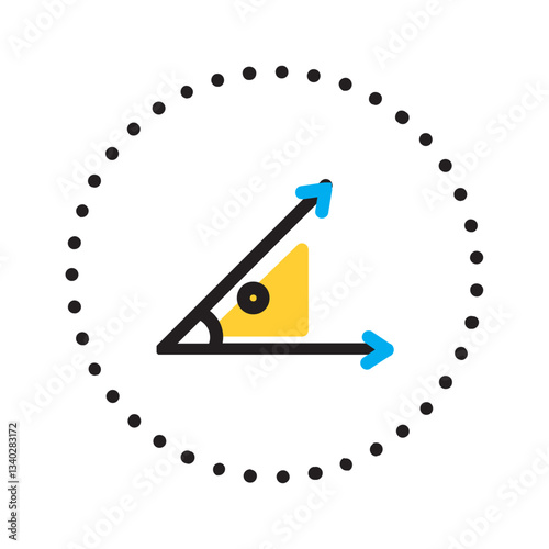 Vector multi color icon for Acute