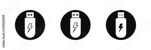 Flash Drive Vector Icon Design